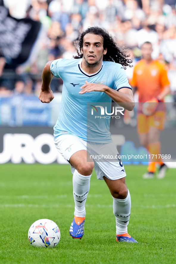 Matteo Guendouzi of SS Lazio during the Serie A Enilive match between SS Lazio and Genoa CF at Stadio Olimpico on October 27, 2024 in Rome,...