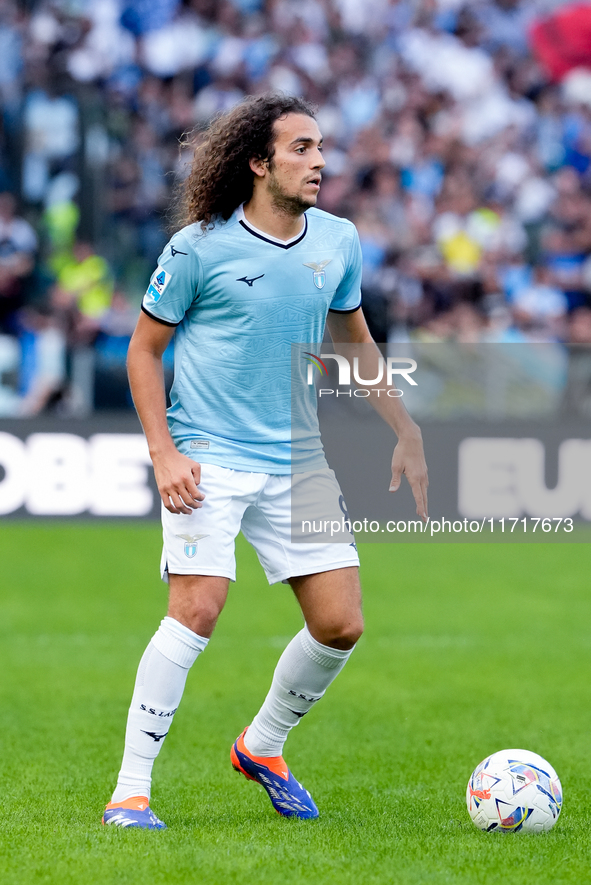 Matteo Guendouzi of SS Lazio during the Serie A Enilive match between SS Lazio and Genoa CF at Stadio Olimpico on October 27, 2024 in Rome,...