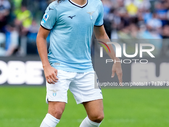 Matteo Guendouzi of SS Lazio during the Serie A Enilive match between SS Lazio and Genoa CF at Stadio Olimpico on October 27, 2024 in Rome,...