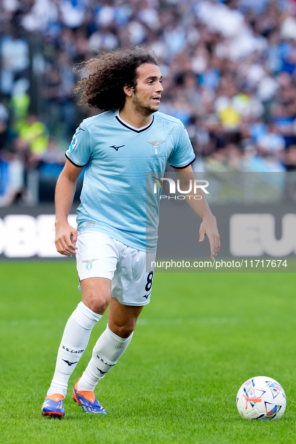 Matteo Guendouzi of SS Lazio during the Serie A Enilive match between SS Lazio and Genoa CF at Stadio Olimpico on October 27, 2024 in Rome,...