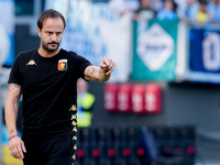 Alberto Gilardino head coach of Genoa CFC gestures during the Serie A Enilive match between SS Lazio and Genoa CF at Stadio Olimpico on Octo...