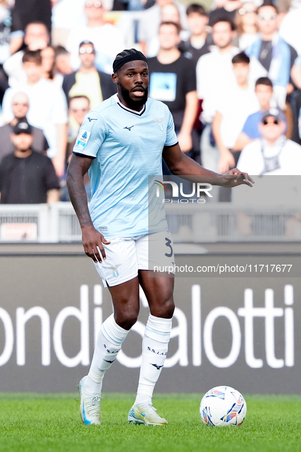 Nuno Tavares of SS Lazio during the Serie A Enilive match between SS Lazio and Genoa CF at Stadio Olimpico on October 27, 2024 in Rome, Ital...