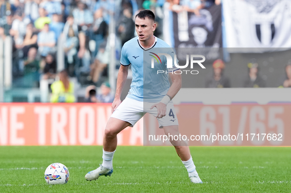 Gil Patric of SS Lazio during the Serie A Enilive match between SS Lazio and Genoa CF at Stadio Olimpico on October 27, 2024 in Rome, Italy....