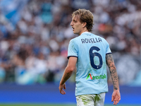 Nicolo' Rovella of SS Lazio looks on during the Serie A Enilive match between SS Lazio and Genoa CF at Stadio Olimpico on October 27, 2024 i...