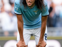 Matteo Guendouzi of SS Lazio looks on during the Serie A Enilive match between SS Lazio and Genoa CF at Stadio Olimpico on October 27, 2024...