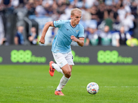 Gustav Isaksen of SS Lazio during the Serie A Enilive match between SS Lazio and Genoa CF at Stadio Olimpico on October 27, 2024 in Rome, It...