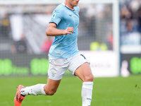 Gustav Isaksen of SS Lazio during the Serie A Enilive match between SS Lazio and Genoa CF at Stadio Olimpico on October 27, 2024 in Rome, It...