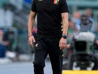 Alberto Gilardino head coach of Genoa CFC looks on during the Serie A Enilive match between SS Lazio and Genoa CF at Stadio Olimpico on Octo...