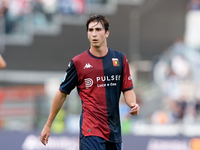 Fabio Miretti of Genoa CFC looks on during the Serie A Enilive match between SS Lazio and Genoa CF at Stadio Olimpico on October 27, 2024 in...