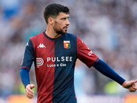 Stefano Sabelli of Genoa CFC gestures during the Serie A Enilive match between SS Lazio and Genoa CF at Stadio Olimpico on October 27, 2024...