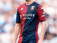 Morten Frendrup of Genoa CFC looks on during the Serie A Enilive match between SS Lazio and Genoa CF at Stadio Olimpico on October 27, 2024...