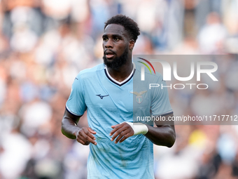 Boulaye Dia of SS Lazio looks on during the Serie A Enilive match between SS Lazio and Genoa CF at Stadio Olimpico on October 27, 2024 in Ro...