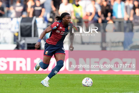 Brooke Norton-Cuffy of Genoa CFC during the Serie A Enilive match between SS Lazio and Genoa CF at Stadio Olimpico on October 27, 2024 in Ro...