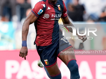 Brooke Norton-Cuffy of Genoa CFC during the Serie A Enilive match between SS Lazio and Genoa CF at Stadio Olimpico on October 27, 2024 in Ro...