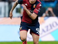 Alessandro Zanoli of Genoa CFC during the Serie A Enilive match between SS Lazio and Genoa CF at Stadio Olimpico on October 27, 2024 in Rome...