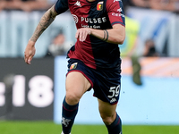 Alessandro Zanoli of Genoa CFC during the Serie A Enilive match between SS Lazio and Genoa CF at Stadio Olimpico on October 27, 2024 in Rome...