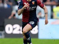 Alessandro Zanoli of Genoa CFC during the Serie A Enilive match between SS Lazio and Genoa CF at Stadio Olimpico on October 27, 2024 in Rome...