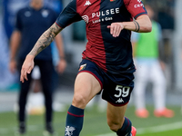 Alessandro Zanoli of Genoa CFC during the Serie A Enilive match between SS Lazio and Genoa CF at Stadio Olimpico on October 27, 2024 in Rome...