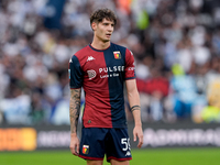 Alessandro Zanoli of Genoa CFC looks on during the Serie A Enilive match between SS Lazio and Genoa CF at Stadio Olimpico on October 27, 202...