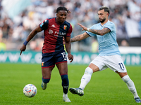 Brooke Norton-Cuffy of Genoa CFC and Taty Castellanos of SS Lazio compete for the ball during the Serie A Enilive match between SS Lazio and...