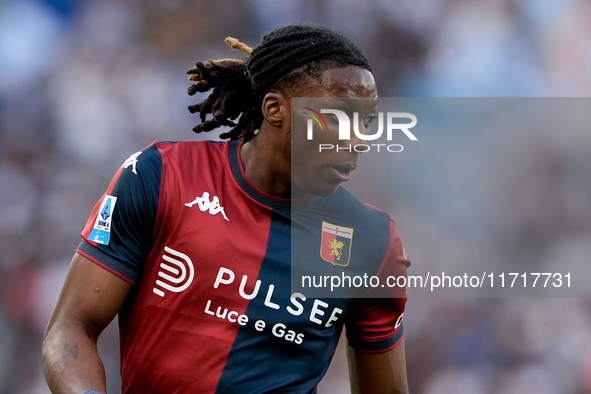 Brooke Norton-Cuffy of Genoa CFC during the Serie A Enilive match between SS Lazio and Genoa CF at Stadio Olimpico on October 27, 2024 in Ro...