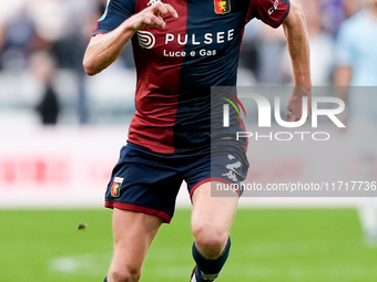 Morten Thorsby of Genoa CFC during the Serie A Enilive match between SS Lazio and Genoa CF at Stadio Olimpico on October 27, 2024 in Rome, I...