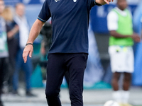 Marco Baroni head coach of SS Lazio gestures during the Serie A Enilive match between SS Lazio and Genoa CF at Stadio Olimpico on October 27...