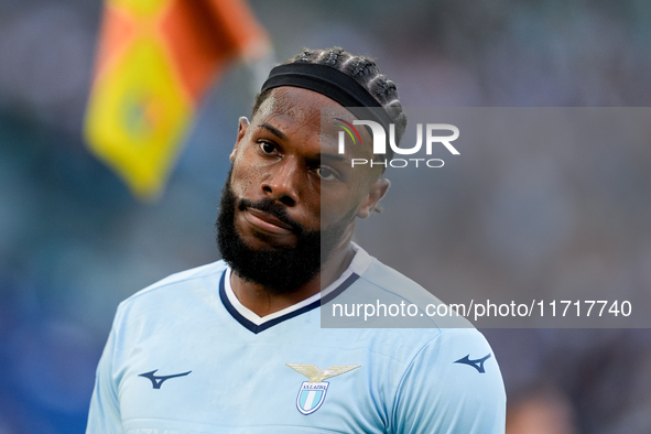 Nuno Tavares of SS Lazio looks on during the Serie A Enilive match between SS Lazio and Genoa CF at Stadio Olimpico on October 27, 2024 in R...