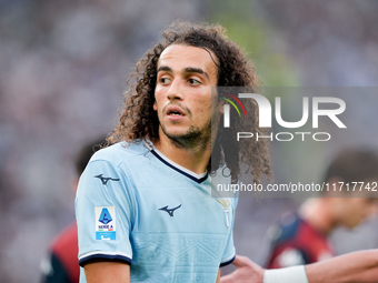 Matteo Guendouzi of SS Lazio looks on during the Serie A Enilive match between SS Lazio and Genoa CF at Stadio Olimpico on October 27, 2024...