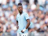 Tijjani Noslin of SS Lazio looks on during the Serie A Enilive match between SS Lazio and Genoa CF at Stadio Olimpico on October 27, 2024 in...