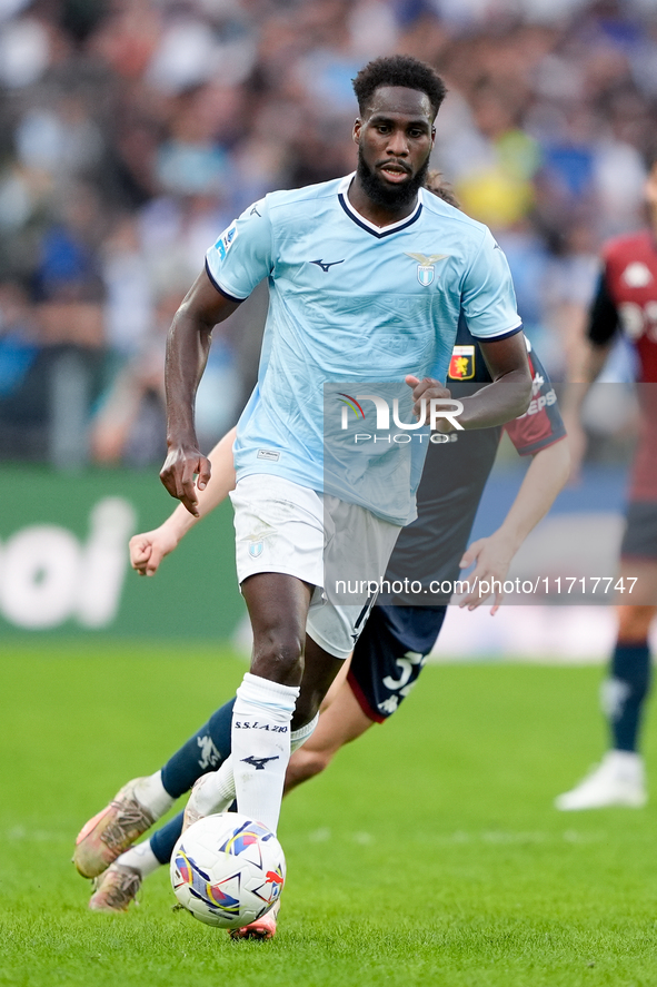 Boulaye Dia of SS Lazio during the Serie A Enilive match between SS Lazio and Genoa CF at Stadio Olimpico on October 27, 2024 in Rome, Italy...