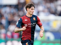 Alessandro Zanoli of Genoa CFC during the Serie A Enilive match between SS Lazio and Genoa CF at Stadio Olimpico on October 27, 2024 in Rome...