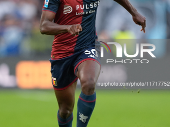 David Ankeye of Genoa CFC during the Serie A Enilive match between SS Lazio and Genoa CF at Stadio Olimpico on October 27, 2024 in Rome, Ita...