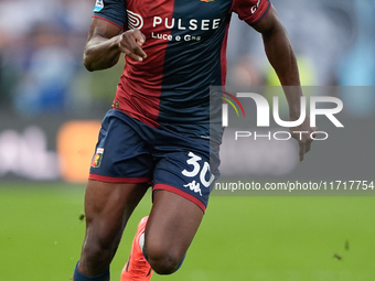 David Ankeye of Genoa CFC during the Serie A Enilive match between SS Lazio and Genoa CF at Stadio Olimpico on October 27, 2024 in Rome, Ita...