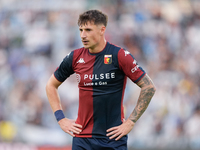 Andrea Pinamonti of Genoa CFC looks on during the Serie A Enilive match between SS Lazio and Genoa CF at Stadio Olimpico on October 27, 2024...