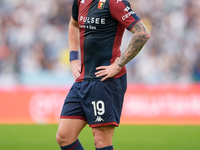 Andrea Pinamonti of Genoa CFC looks on during the Serie A Enilive match between SS Lazio and Genoa CF at Stadio Olimpico on October 27, 2024...