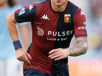 Andrea Pinamonti of Genoa CFC looks on during the Serie A Enilive match between SS Lazio and Genoa CF at Stadio Olimpico on October 27, 2024...