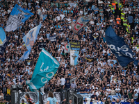 Lazio supporters during the Serie A Enilive match between SS Lazio and Genoa CF at Stadio Olimpico on October 27, 2024 in Rome, Italy. (