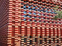 The exterior walls of several buildings on the south bank of Tangdao Bay in the West Coast New District of Qingdao, China, on October 28, 20...