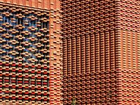 The exterior walls of several buildings on the south bank of Tangdao Bay in the West Coast New District of Qingdao, China, on October 28, 20...