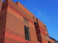 The exterior walls of several buildings on the south bank of Tangdao Bay in the West Coast New District of Qingdao, China, on October 28, 20...