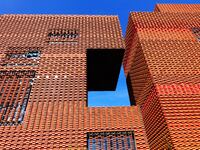 The exterior walls of several buildings on the south bank of Tangdao Bay in the West Coast New District of Qingdao, China, on October 28, 20...