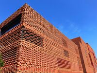 The exterior walls of several buildings on the south bank of Tangdao Bay in the West Coast New District of Qingdao, China, on October 28, 20...