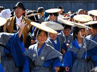 The scene of the ''Ueno Tenjin Festival'' takes place in Ueno Higashimachi, Iga City, Mie Prefecture, Japan, on October 20, 2024. Local peop...