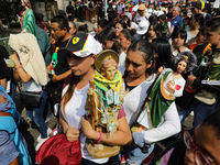 Devotees of Saint St. Jude Thaddeus attend the Church of San Hipolito to bless the images and give thanks for the favors granted in Mexico C...