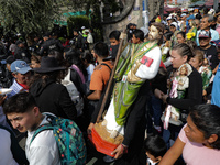 Devotees of Saint St. Jude Thaddeus attend the Church of San Hipolito to bless the images and give thanks for the favors granted in Mexico C...