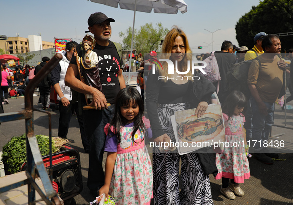 Devotees of Saint St. Jude Thaddeus attend the Church of San Hipolito to bless the images and give thanks for the favors granted in Mexico C...