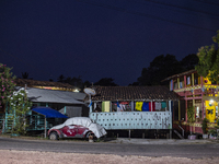 The architecture of the villas is on Marajo Island, located at the mouth of the Amazon River, in Soure, Para, Brazil, on October 7, 2024. (