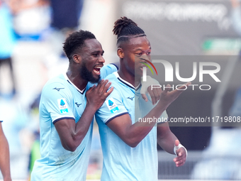 Tijjani Noslin of SS Lazio during the Serie A Enilive match between SS Lazio and Genoa CF at Stadio Olimpico on October 27, 2024 in Rome, It...