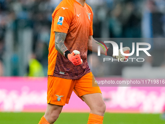 Ivan Provedel of SS Lazio celebrates after Pedro of SS Lazio scored second goal during the Serie A Enilive match between SS Lazio and Genoa...